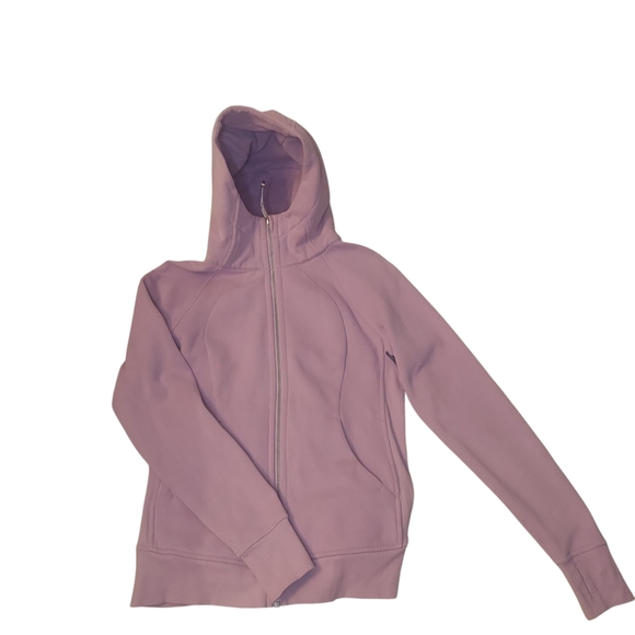 Lululemon Scuba Hoodie Lavender Mauve W/ Thumbholes  Size 10 - Picture 1 of 7